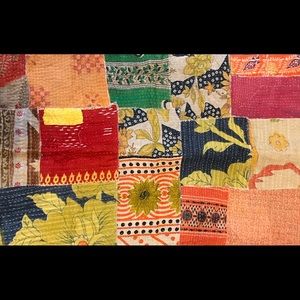 Boho Kantha Quilt Patchwork Pillow Sham Cover